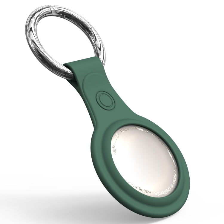 Anti-scratch Frosted TPU Shockproof Protective Cover Soft Case with Keychain Ring Loop For AirTag