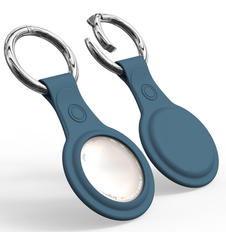 Anti-scratch Frosted TPU Shockproof Protective Cover Soft Case with Keychain Ring Loop For AirTag