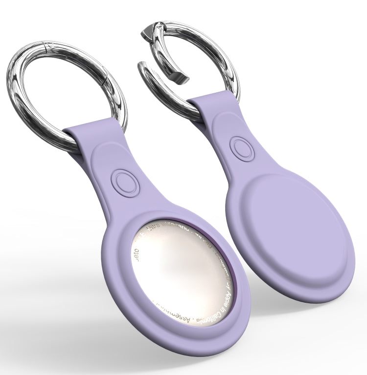 Anti-scratch Frosted TPU Shockproof Protective Cover Soft Case with Keychain Ring Loop For AirTag
