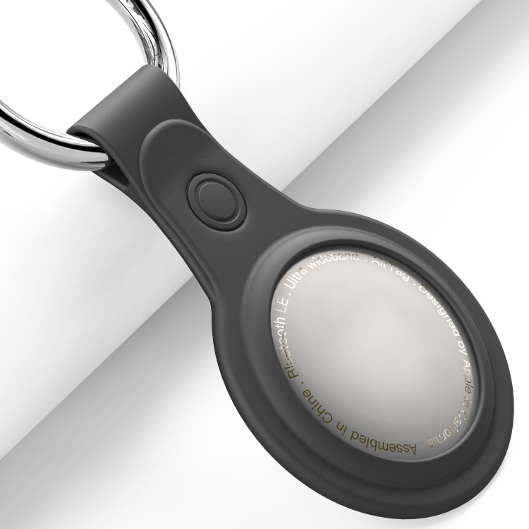 Anti-scratch Frosted TPU Shockproof Protective Cover Soft Case with Keychain Ring Loop For AirTag