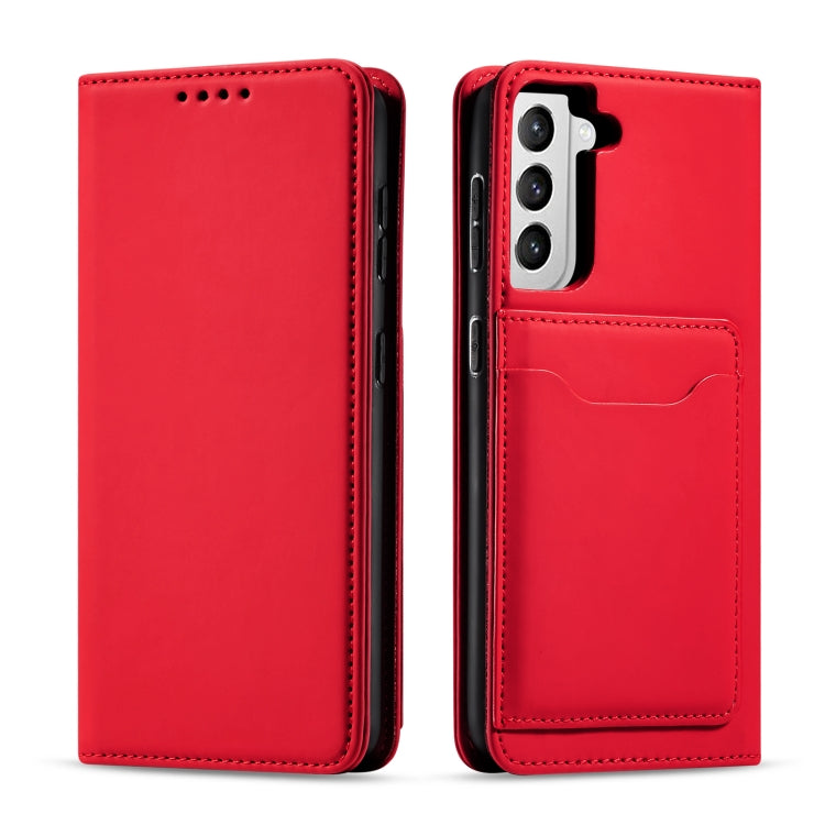 For Samsung Galaxy S21 FE Strong Magnetism Liquid Feel Horizontal Flip Leather Case with Holder & Card Slots & Wallet
