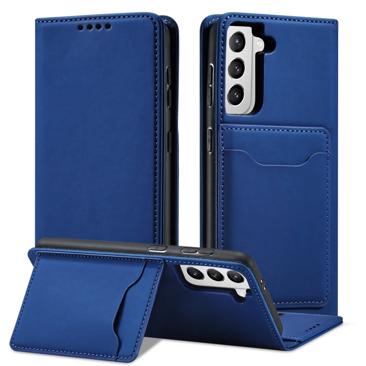 For Samsung Galaxy S21 FE Strong Magnetism Liquid Feel Horizontal Flip Leather Case with Holder & Card Slots & Wallet