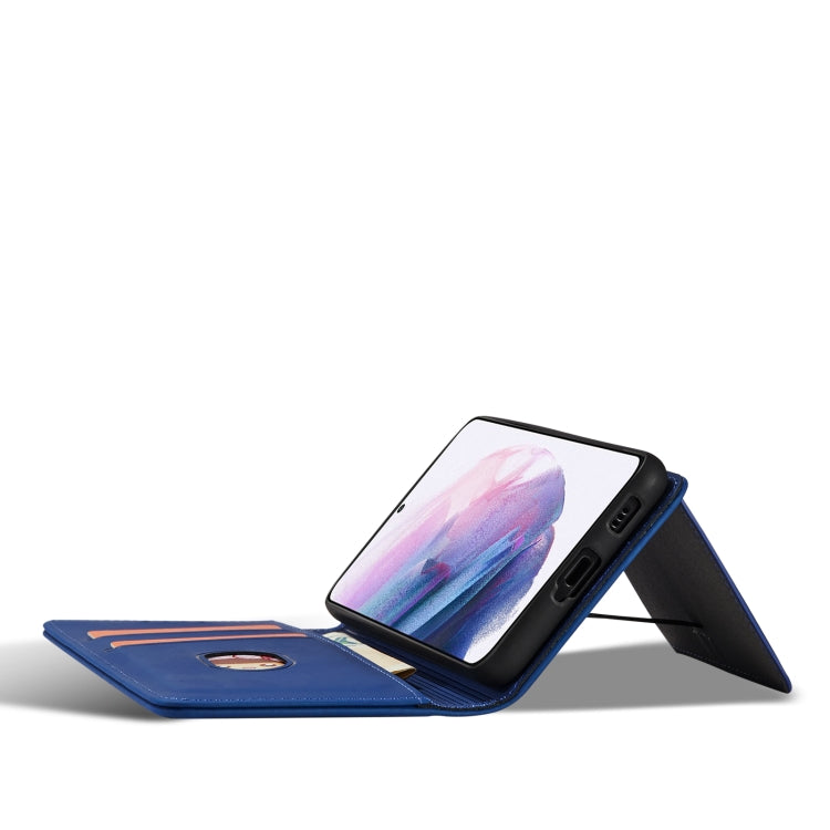For Samsung Galaxy S21 FE Strong Magnetism Liquid Feel Horizontal Flip Leather Case with Holder & Card Slots & Wallet