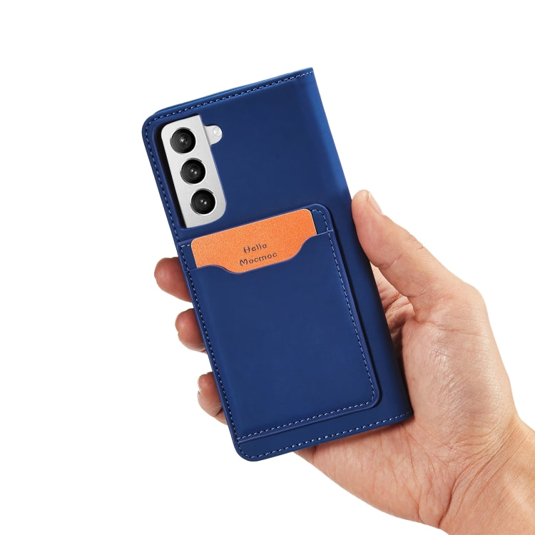 For Samsung Galaxy S21 FE Strong Magnetism Liquid Feel Horizontal Flip Leather Case with Holder & Card Slots & Wallet