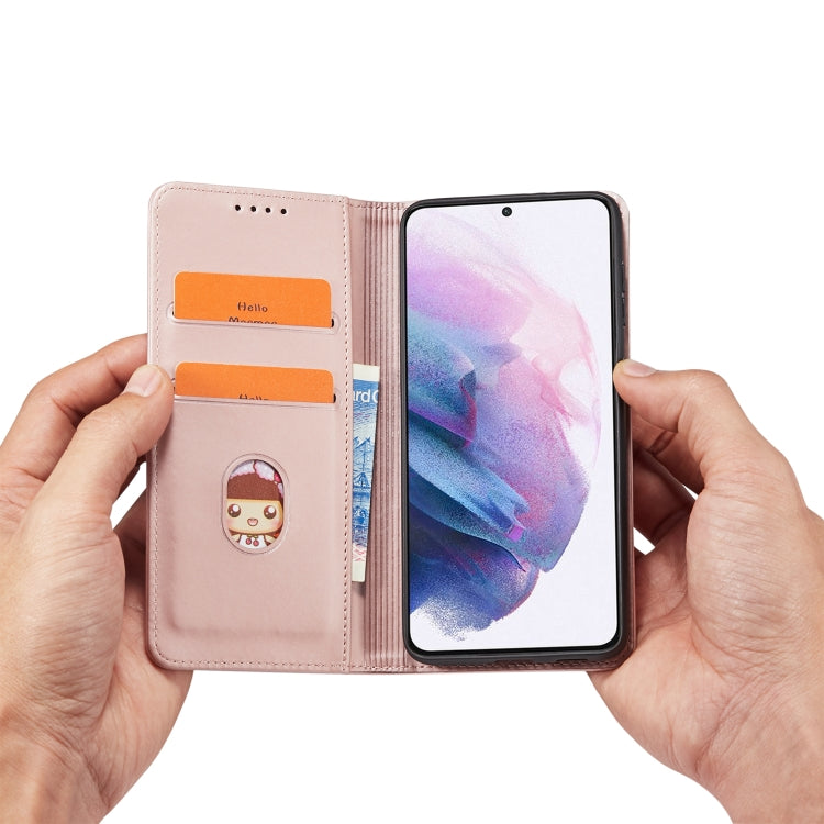 For Samsung Galaxy S21 FE Strong Magnetism Liquid Feel Horizontal Flip Leather Case with Holder & Card Slots & Wallet