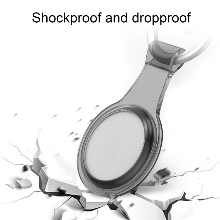 Anti-scratch Clear TPU Shockproof Protective Cover Soft Case with Keychain Ring Loop For AirTag