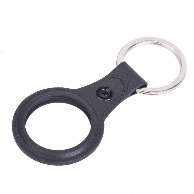 Litchi Texture TPU Anti-scratch Shockproof Protective Cover Soft Case with Keychain Ring Loop For AirTag
