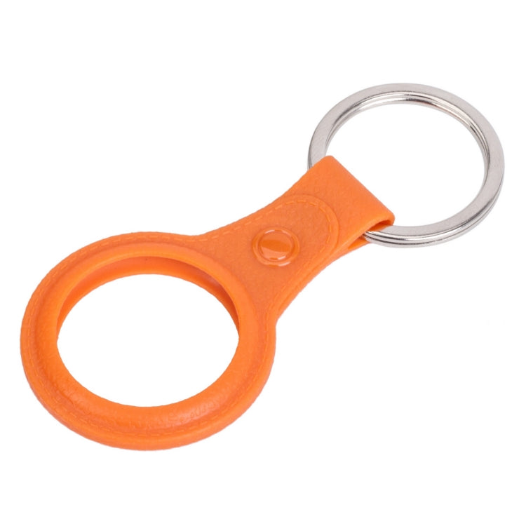 Litchi Texture TPU Anti-scratch Shockproof Protective Cover Soft Case with Keychain Ring Loop For AirTag