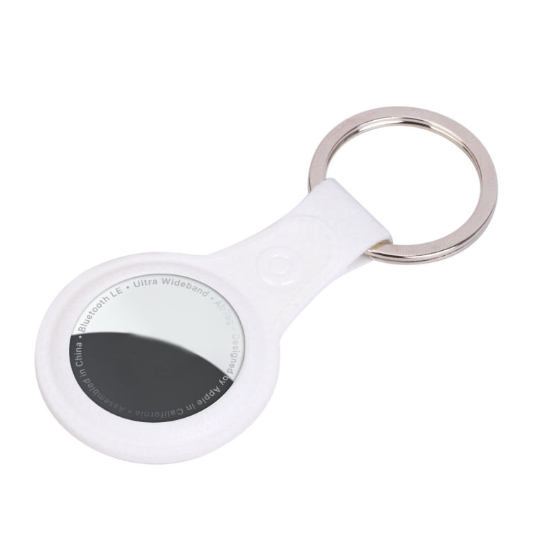 Litchi Texture TPU Anti-scratch Shockproof Protective Cover Soft Case with Keychain Ring Loop For AirTag