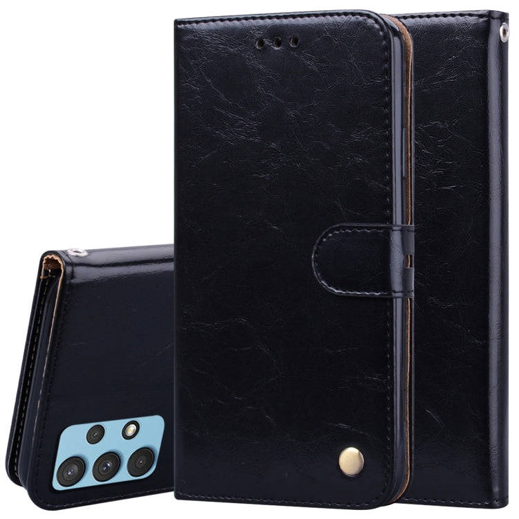For Samsung Galaxy A32 4G Business Style Oil Wax Texture Horizontal Flip Leather Case with Holder & Card Slots & Wallet