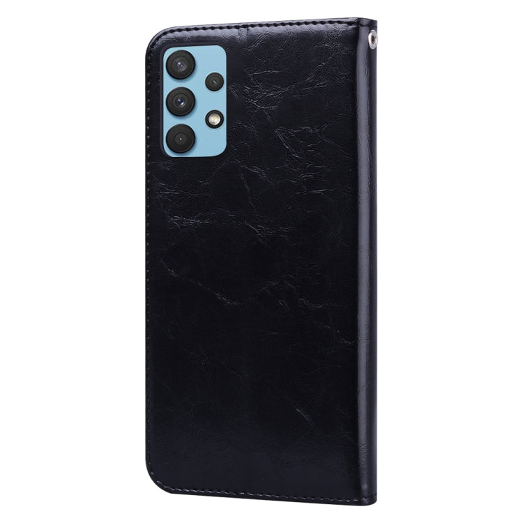 For Samsung Galaxy A32 4G Business Style Oil Wax Texture Horizontal Flip Leather Case with Holder & Card Slots & Wallet