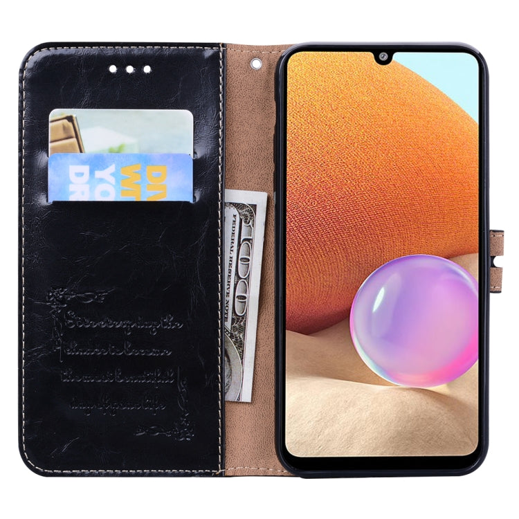 For Samsung Galaxy A32 4G Business Style Oil Wax Texture Horizontal Flip Leather Case with Holder & Card Slots & Wallet