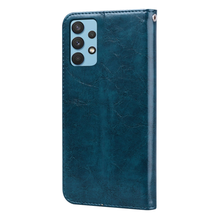 For Samsung Galaxy A32 4G Business Style Oil Wax Texture Horizontal Flip Leather Case with Holder & Card Slots & Wallet