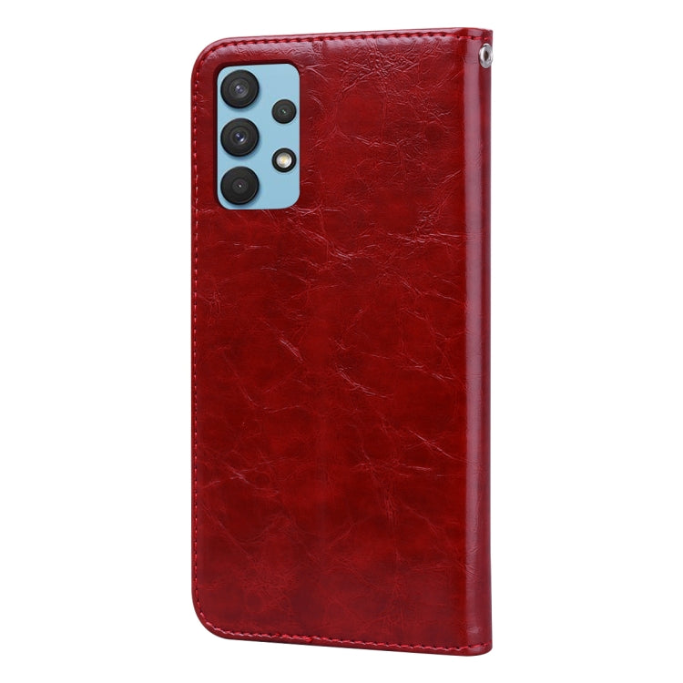 For Samsung Galaxy A32 4G Business Style Oil Wax Texture Horizontal Flip Leather Case with Holder & Card Slots & Wallet