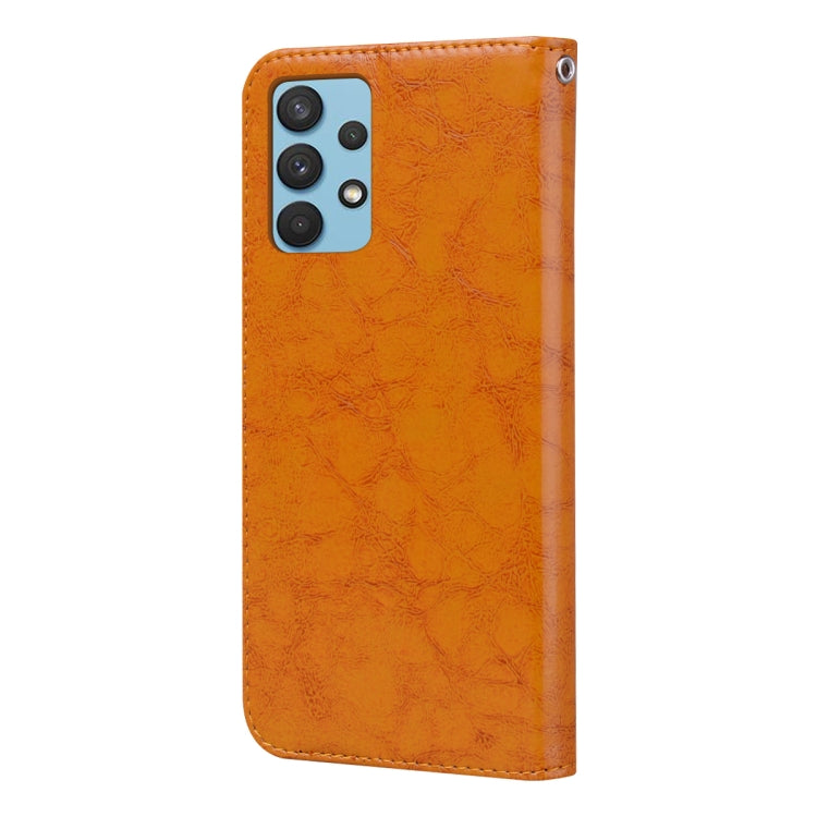 For Samsung Galaxy A32 4G Business Style Oil Wax Texture Horizontal Flip Leather Case with Holder & Card Slots & Wallet