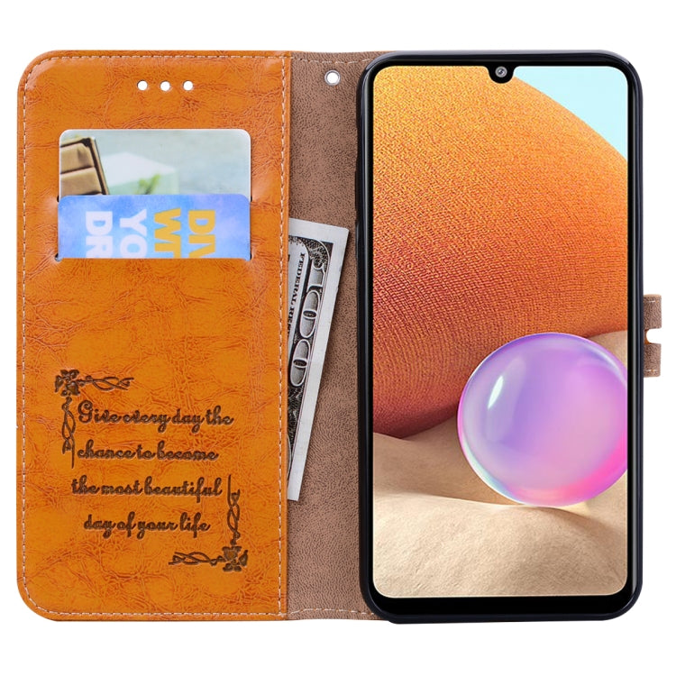 For Samsung Galaxy A32 4G Business Style Oil Wax Texture Horizontal Flip Leather Case with Holder & Card Slots & Wallet