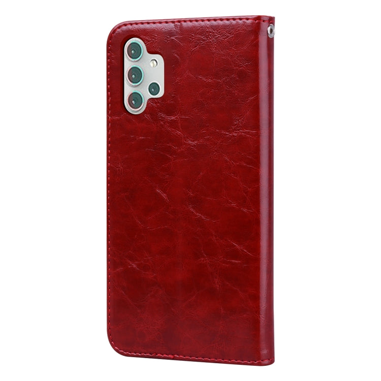 For Samsung Galaxy A32 5G Business Style Oil Wax Texture Horizontal Flip Leather Case with Holder & Card Slots & Wallet