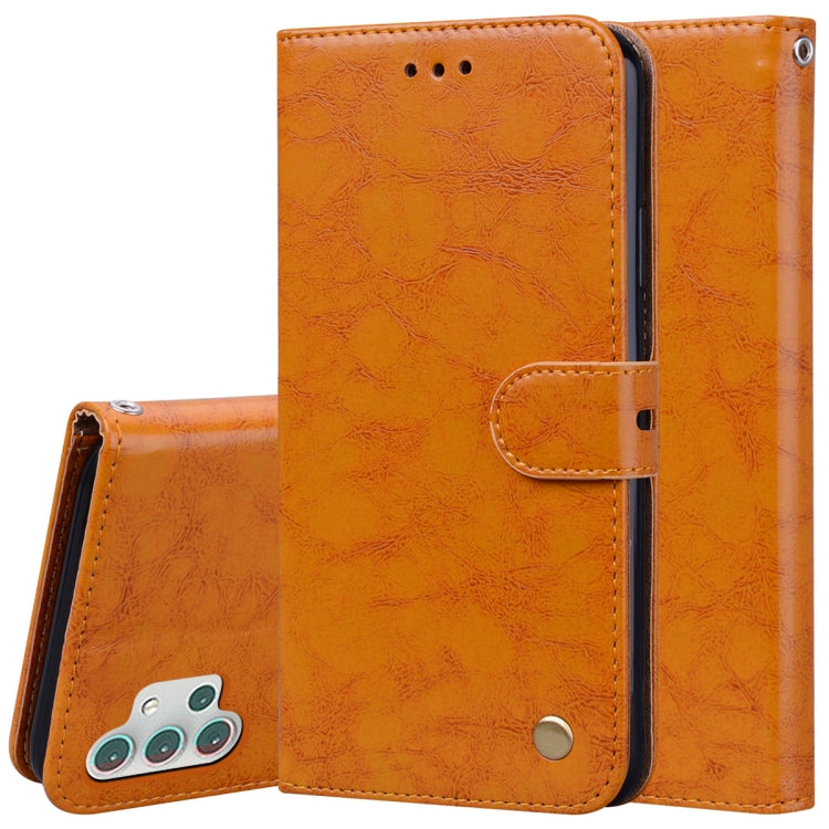 For Samsung Galaxy A32 5G Business Style Oil Wax Texture Horizontal Flip Leather Case with Holder & Card Slots & Wallet