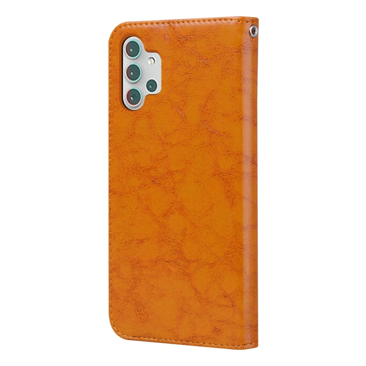 For Samsung Galaxy A32 5G Business Style Oil Wax Texture Horizontal Flip Leather Case with Holder & Card Slots & Wallet