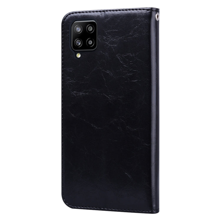 For Samsung Galaxy A42 5G Business Style Oil Wax Texture Horizontal Flip Leather Case with Holder & Card Slots & Wallet