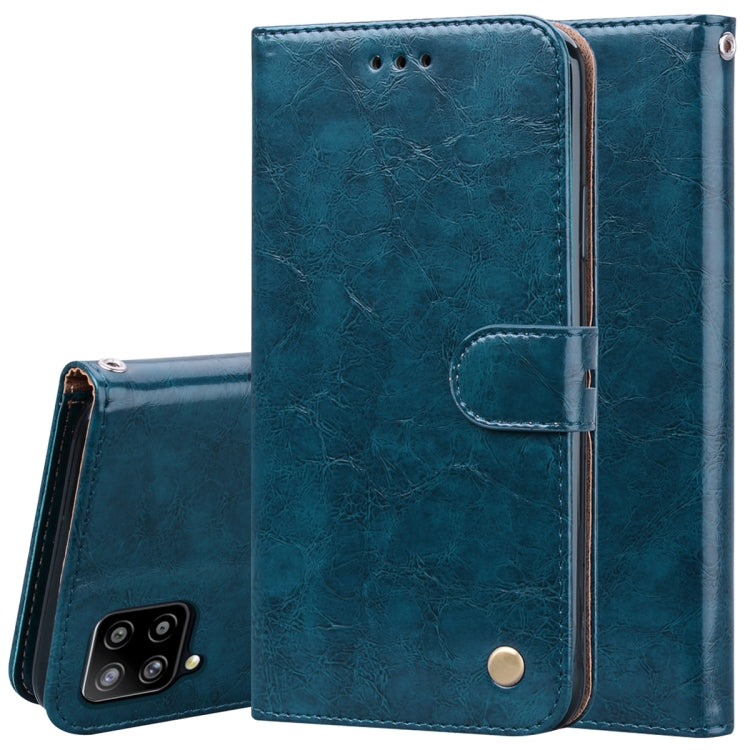 For Samsung Galaxy A42 5G Business Style Oil Wax Texture Horizontal Flip Leather Case with Holder & Card Slots & Wallet