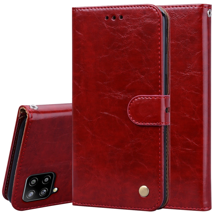 For Samsung Galaxy A42 5G Business Style Oil Wax Texture Horizontal Flip Leather Case with Holder & Card Slots & Wallet