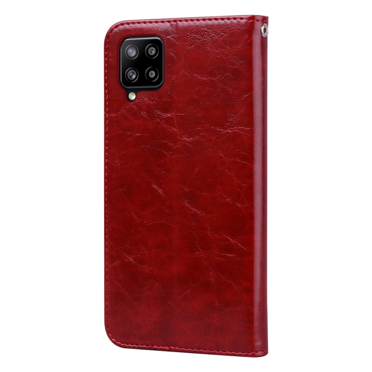 For Samsung Galaxy A42 5G Business Style Oil Wax Texture Horizontal Flip Leather Case with Holder & Card Slots & Wallet