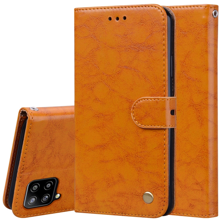 For Samsung Galaxy A42 5G Business Style Oil Wax Texture Horizontal Flip Leather Case with Holder & Card Slots & Wallet