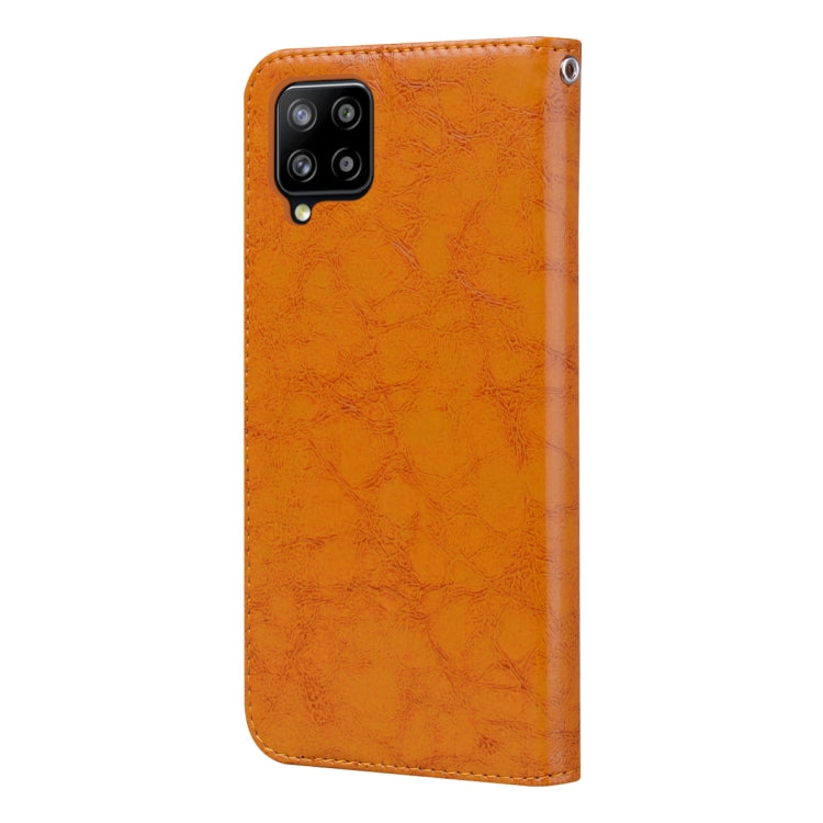 For Samsung Galaxy A42 5G Business Style Oil Wax Texture Horizontal Flip Leather Case with Holder & Card Slots & Wallet