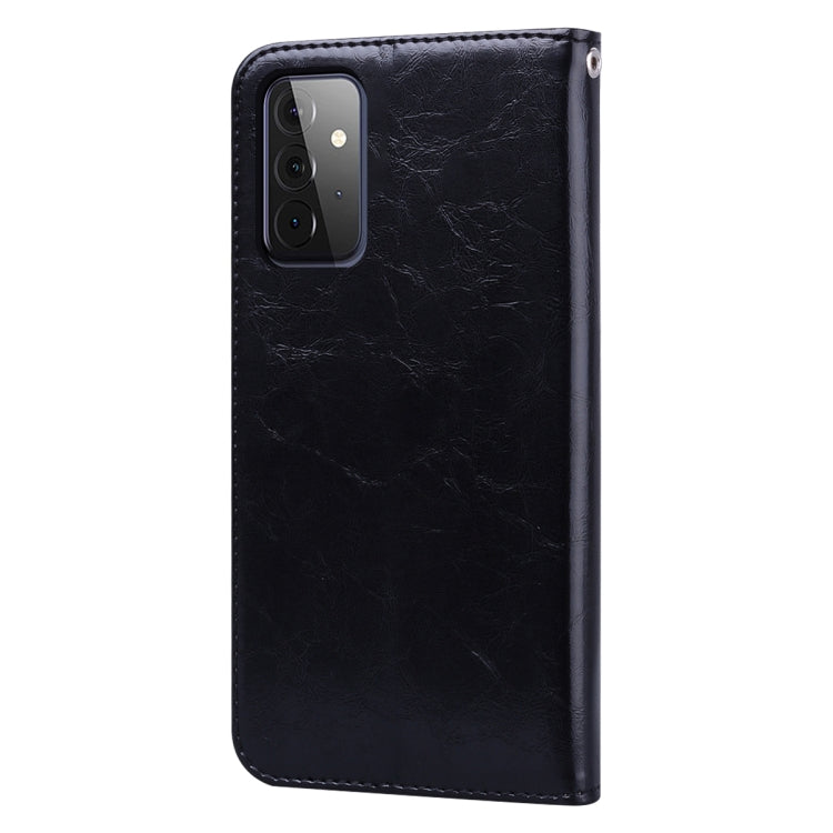 For Samsung Galaxy A72 5G / 4G Business Style Oil Wax Texture Horizontal Flip Leather Case with Holder & Card Slots & Wallet