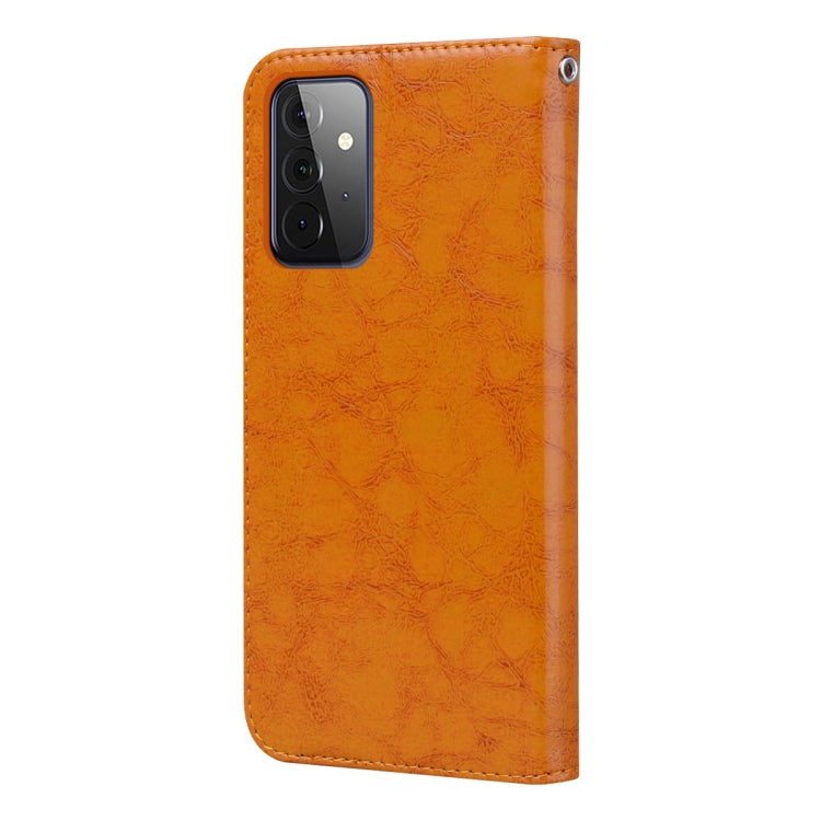 For Samsung Galaxy A72 5G / 4G Business Style Oil Wax Texture Horizontal Flip Leather Case with Holder & Card Slots & Wallet