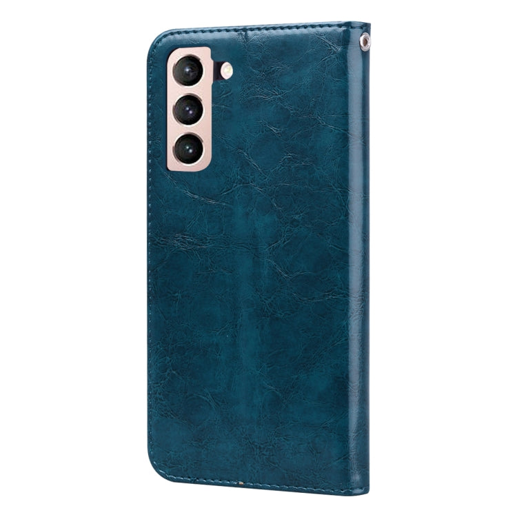 For Samsung Galaxy S21+ 5G Business Style Oil Wax Texture Horizontal Flip Leather Case with Holder & Card Slots & Wallet