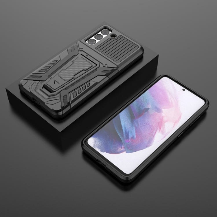 For Samsung Galaxy S21 5G War Chariot Series Armor All-inclusive Shockproof PC + TPU Protective Case with Invisible Holder