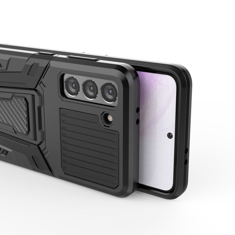 For Samsung Galaxy S21 5G War Chariot Series Armor All-inclusive Shockproof PC + TPU Protective Case with Invisible Holder
