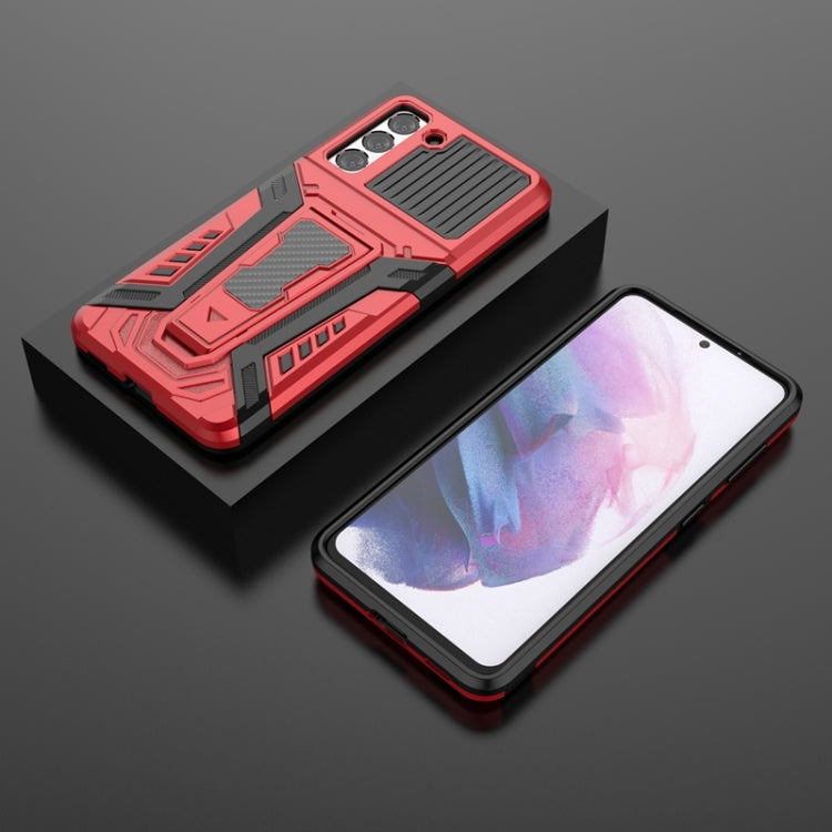 For Samsung Galaxy S21 5G War Chariot Series Armor All-inclusive Shockproof PC + TPU Protective Case with Invisible Holder