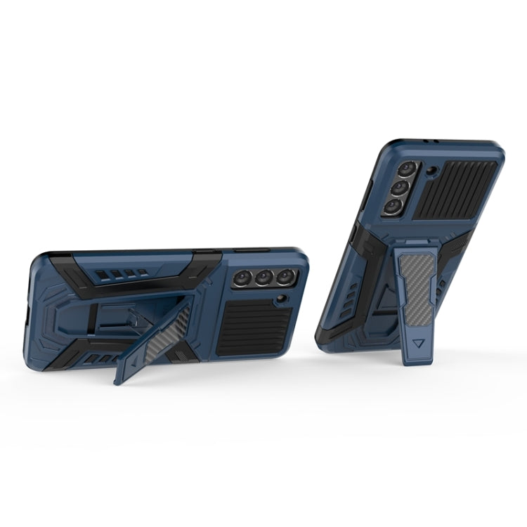 For Samsung Galaxy S21 5G War Chariot Series Armor All-inclusive Shockproof PC + TPU Protective Case with Invisible Holder