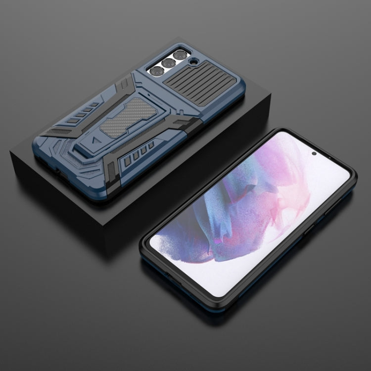 For Samsung Galaxy S21 5G War Chariot Series Armor All-inclusive Shockproof PC + TPU Protective Case with Invisible Holder