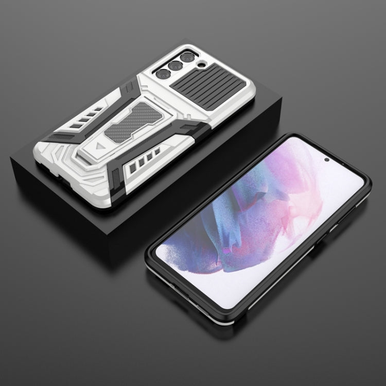 For Samsung Galaxy S21 5G War Chariot Series Armor All-inclusive Shockproof PC + TPU Protective Case with Invisible Holder