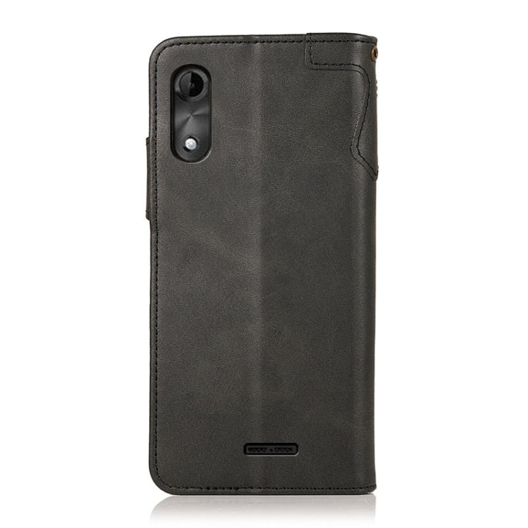 For Wiko Y51 KHAZNEH Dual-Splicing Cowhide Texture Horizontal Flip Leather Case with Holder & Card Slots & Wallet & Photo Frame & Lanyard