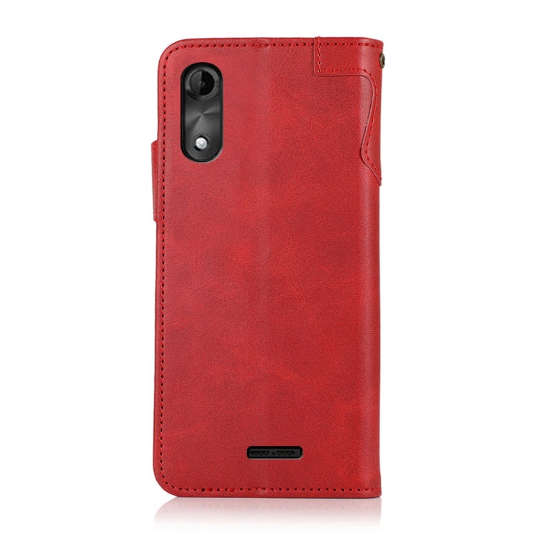 For Wiko Y51 KHAZNEH Dual-Splicing Cowhide Texture Horizontal Flip Leather Case with Holder & Card Slots & Wallet & Photo Frame & Lanyard