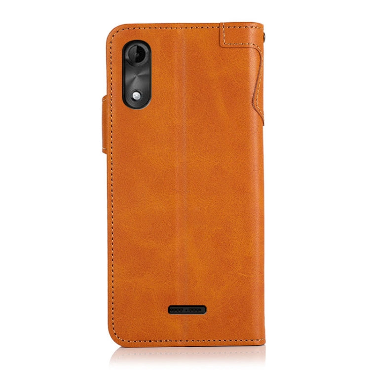 For Wiko Y51 KHAZNEH Dual-Splicing Cowhide Texture Horizontal Flip Leather Case with Holder & Card Slots & Wallet & Photo Frame & Lanyard