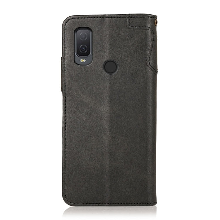 For Alcatel 1L (2021) KHAZNEH Dual-Splicing Cowhide Texture Horizontal Flip Leather Case with Holder & Card Slots & Wallet & Photo Frame & Lanyard