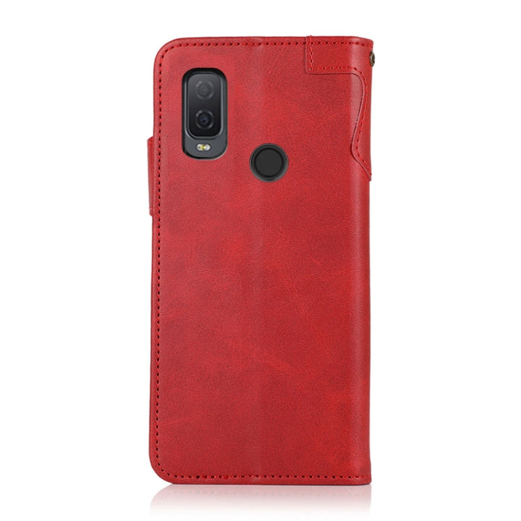 For Alcatel 1L (2021) KHAZNEH Dual-Splicing Cowhide Texture Horizontal Flip Leather Case with Holder & Card Slots & Wallet & Photo Frame & Lanyard