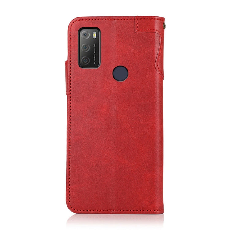 For Alcatel 1S (2021) / 3L (2021) KHAZNEH Dual-Splicing Cowhide Texture Horizontal Flip Leather Case with Holder & Card Slots & Wallet & Photo Frame & Lanyard
