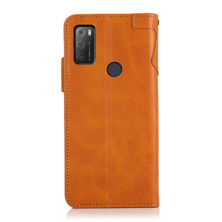 For Alcatel 1S (2021) / 3L (2021) KHAZNEH Dual-Splicing Cowhide Texture Horizontal Flip Leather Case with Holder & Card Slots & Wallet & Photo Frame & Lanyard