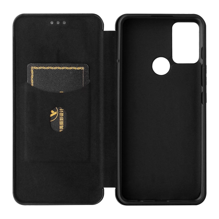 For Motorola Moto G50 Carbon Fiber Texture Horizontal Flip TPU + PC + PU Leather Case with Card Slot