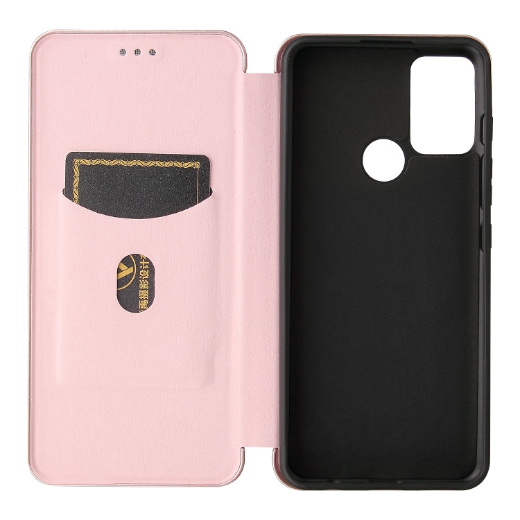 For Motorola Moto G50 Carbon Fiber Texture Horizontal Flip TPU + PC + PU Leather Case with Card Slot