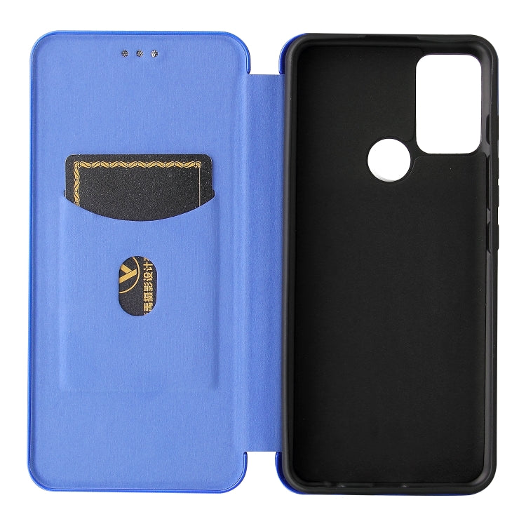 For Motorola Moto G50 Carbon Fiber Texture Horizontal Flip TPU + PC + PU Leather Case with Card Slot