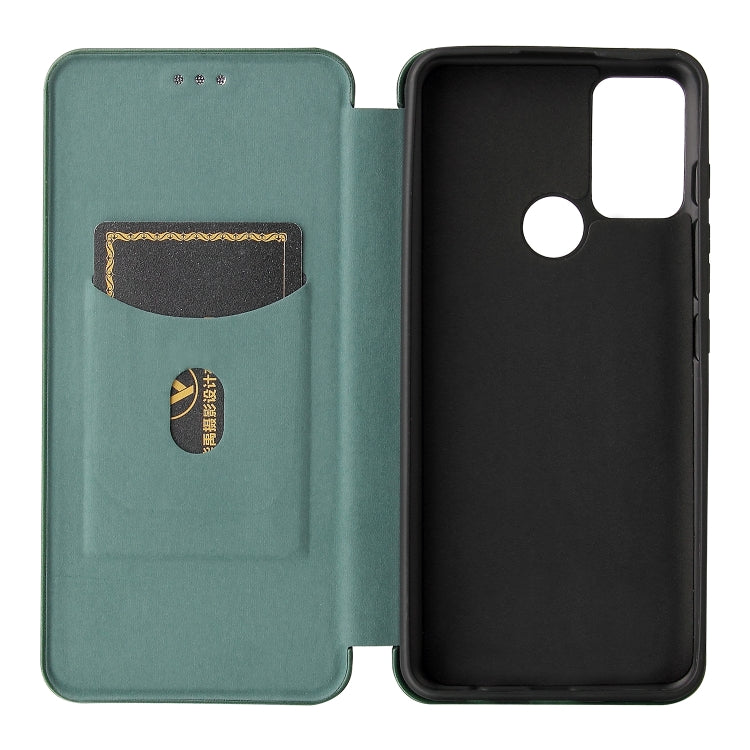For Motorola Moto G50 Carbon Fiber Texture Horizontal Flip TPU + PC + PU Leather Case with Card Slot