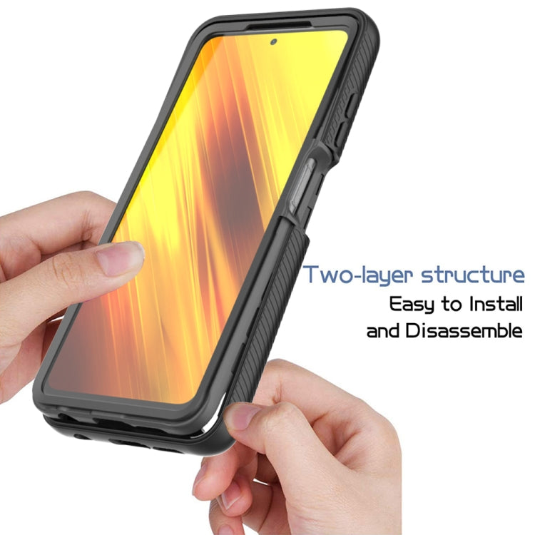 For Xiaomi Poco X3 NFC Starry Sky Full Body Hybrid Shockproof Phone Case